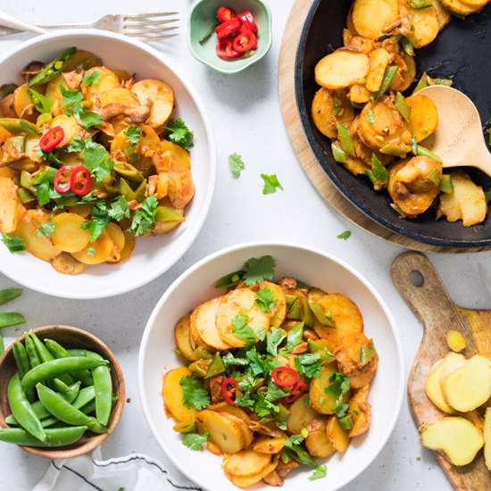 Asian-Inspired Potato Skillet