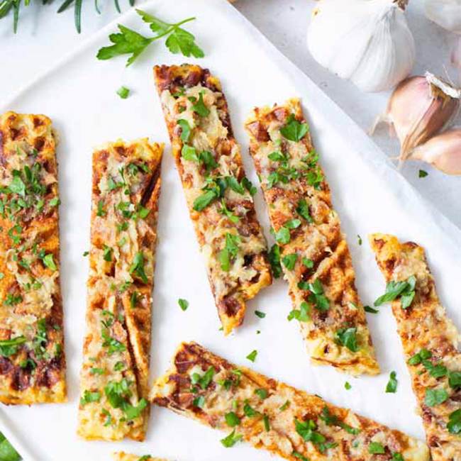 Garlic Waffle Breadsticks