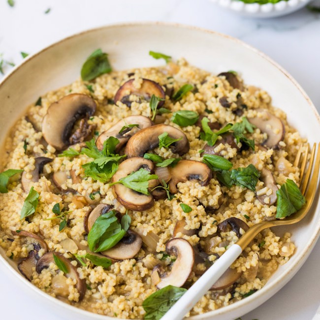 Mushroom & Herb Millet Risotto