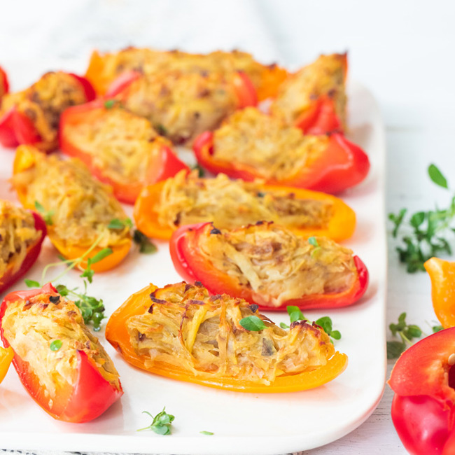 Stuffed Bell Pepper Wedges